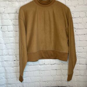Abound Women’s Crew Neck Soft Brown Mock Neck Sweatshirt size Medium‎